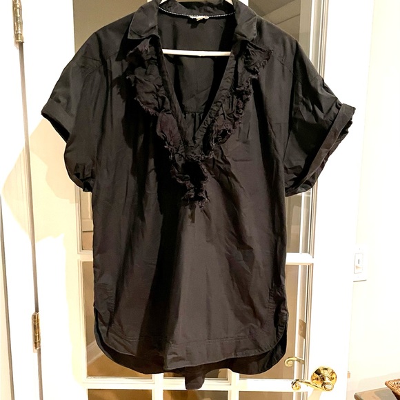 Anthropologie Pilcro Black Reworked Ruffle Oversized Tunic XL - Picture 4 of 9